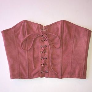 Forever 21 Sleeveless, lace-up, crop top